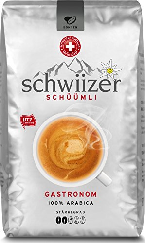 Schwiizer Gastronom Ganze Kaffeebohnen 1kg, 1er Pack (1 x 1000 g)