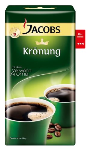 12 x 500g (insgesamt 6kg) JACOBS Krönung klassisch gemahlener Röstkaffee