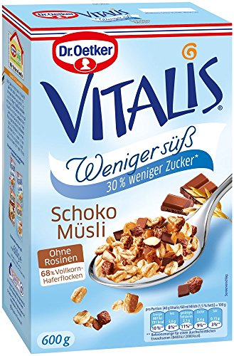 Dr. Oetker Vitalis Weniger süß Schoko Müsli, 5er Pack (5 x 600 g)