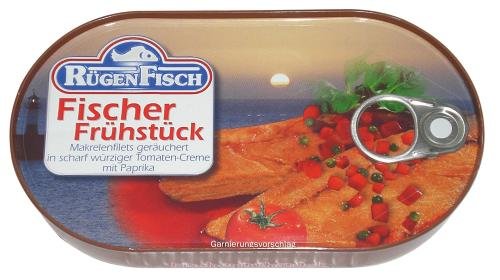 Rügen Fisch Fischerfrühstück Makrelenfilet, 19er Pack (19 x 200 g Dose)