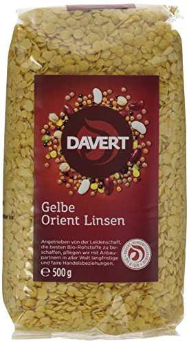 Davert Gelbe Orient Linsen, 4er Pack (4x 500 g) – Bio