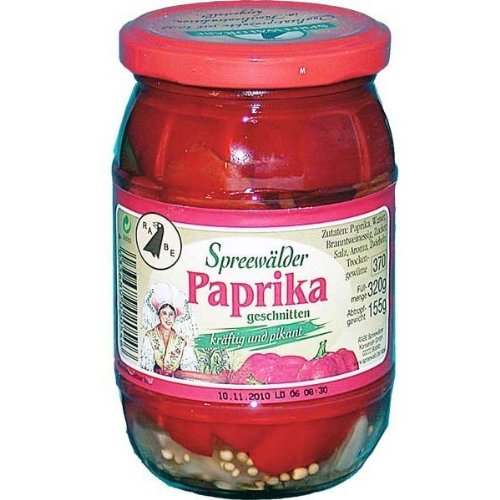 Spreewälder Paprika geschnitten (370 ml Glas)