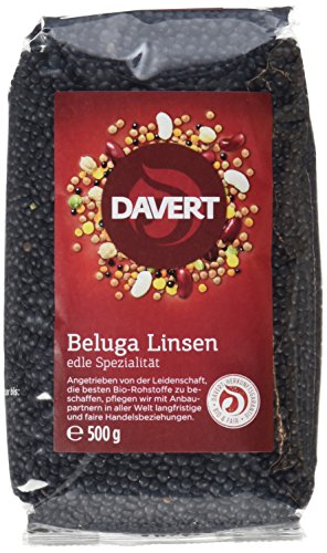 Davert Beluga Linsen schwarz, 2er Pack (2 x 500 g) – Bio