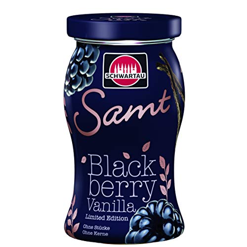Schwartau Samt Limited Edition Blackberry-Vanilla, Fruchtaufstrich, 8er Pack (8 x 270g Glas)