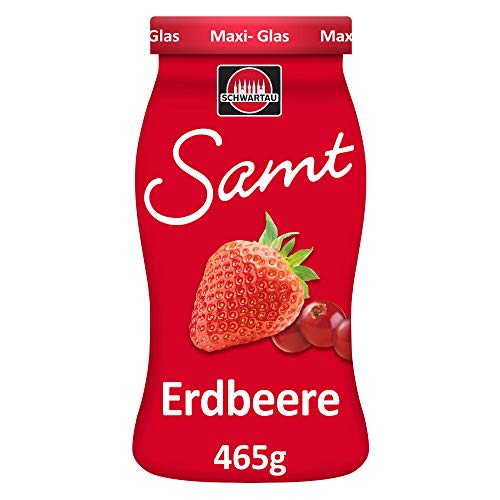 Schwartau Samt Maxi Erdbeere, Fruchtaufstrich, ohne Stücke – ohne Kerne, 8er Pack (8 x 465 g)