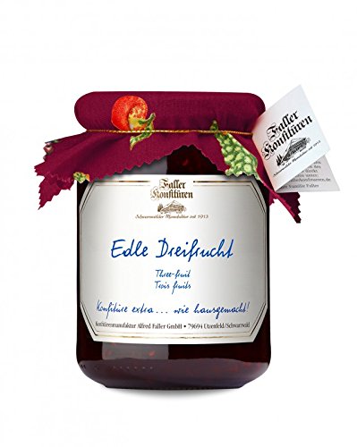 Marmelade aus dem Schwarzwald Faller Edle Dreifrucht-Konfitüre extra 450 Gramm