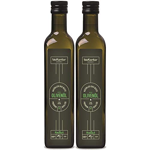 Olivenöl BIO extra vergine nativ 2x 500 ml (1000 ml) I fruchtig – wenig Säure | aus Italien | biokontor Gourmet